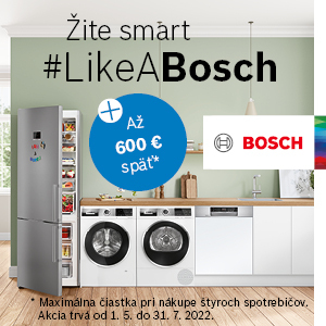 Na vybrané spotrebiče Bosch až 600 € späť